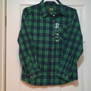 Stillwater Supply Co. Green Plaid Boys 14/16